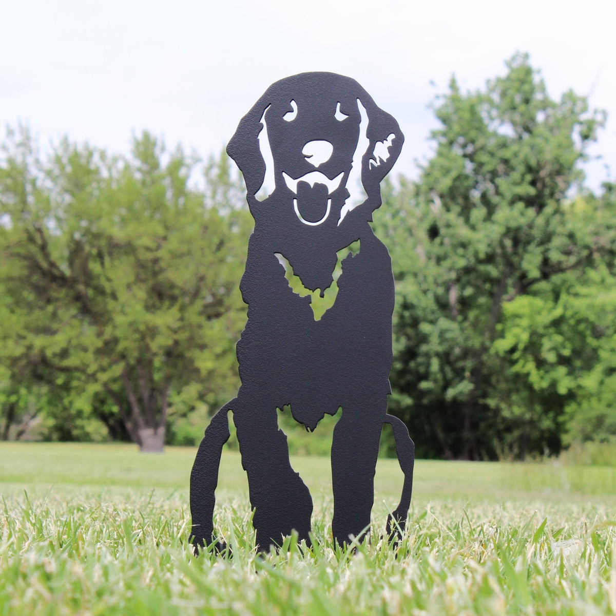 Flat-Coated Retriever Metal Art – Handmade Dog Silhouette