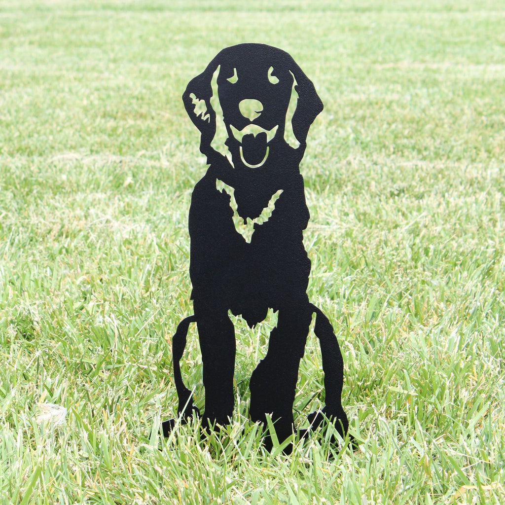 Golden Retriever Sitting Metal Art – Handcrafted Dog Décor