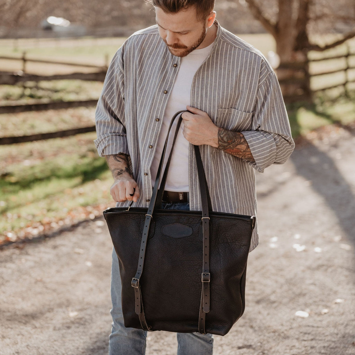 Leather Crossroads Backpack Tote – USA Made