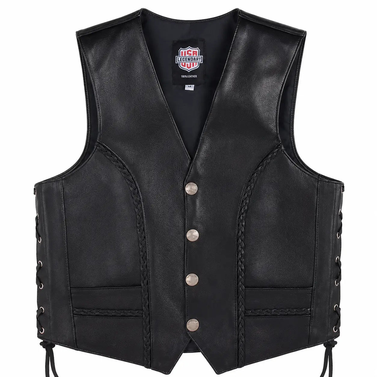 Legendary Gunslinger Men's Leather Vest