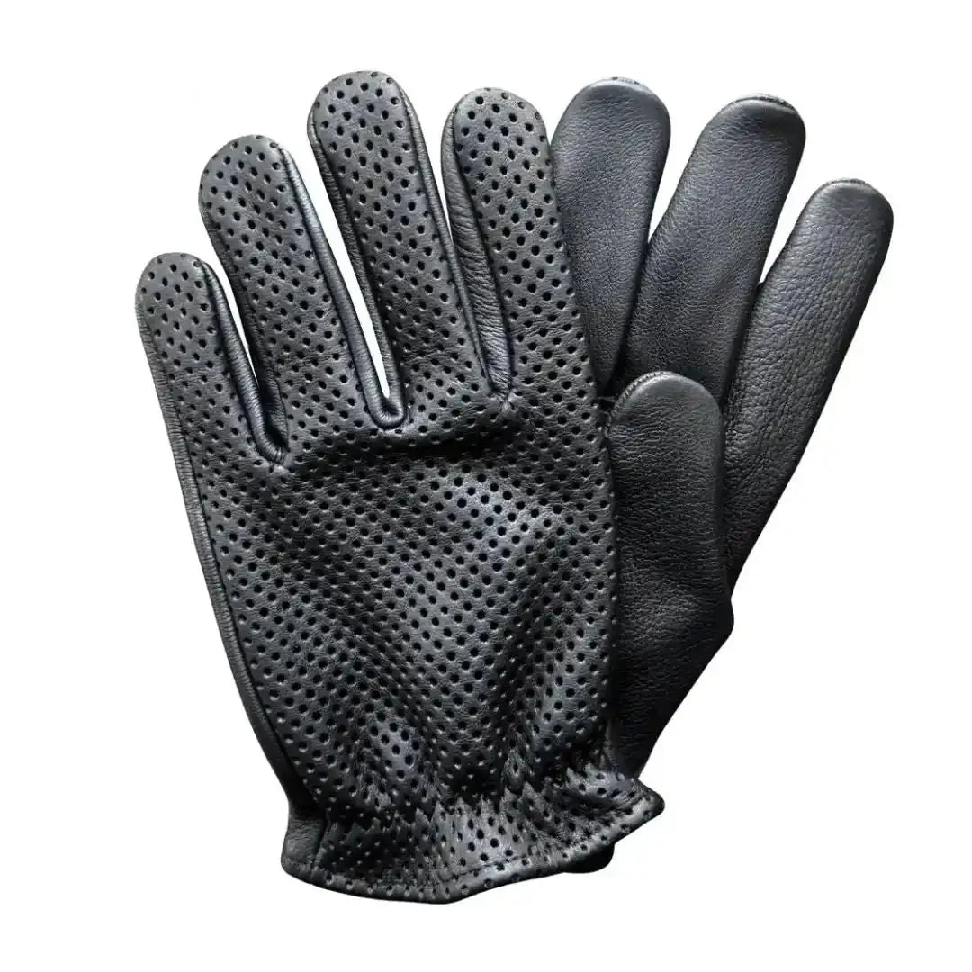 Ventilated Short Wrist Touchscreen Deerskin Gloves