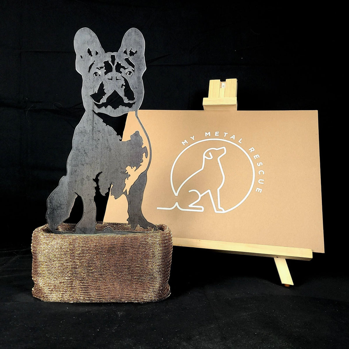 French Bulldog Metal Art – Handmade Steel Décor