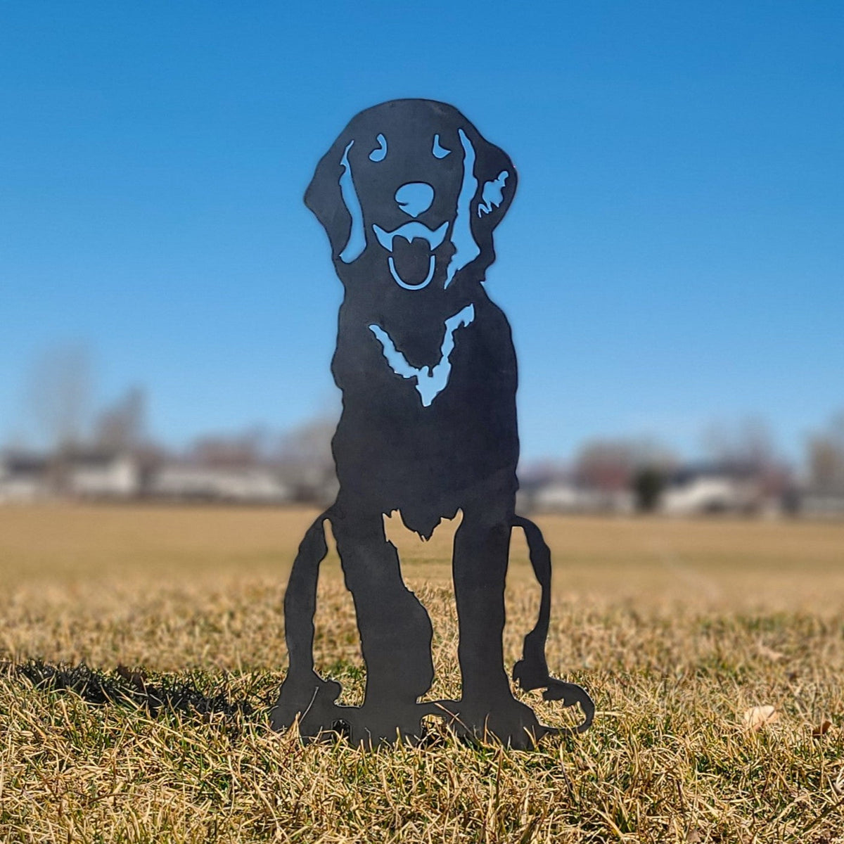 Flat-Coated Retriever Metal Art – Handmade Dog Silhouette