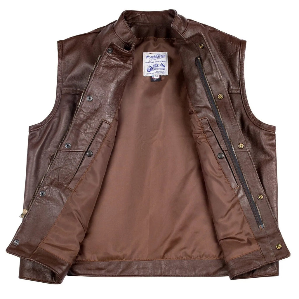 BECK® 566 Horsehide Motorcycle Vest — Brown
