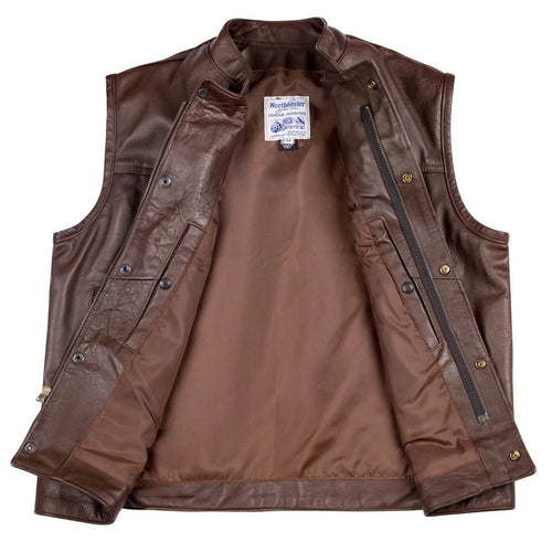 BECK® 566 Horsehide Motorcycle Vest — Brown
