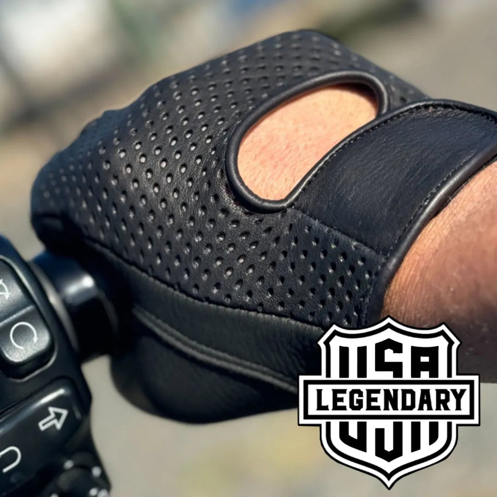 Ventilated Touchscreen Deerskin Driving Gloves