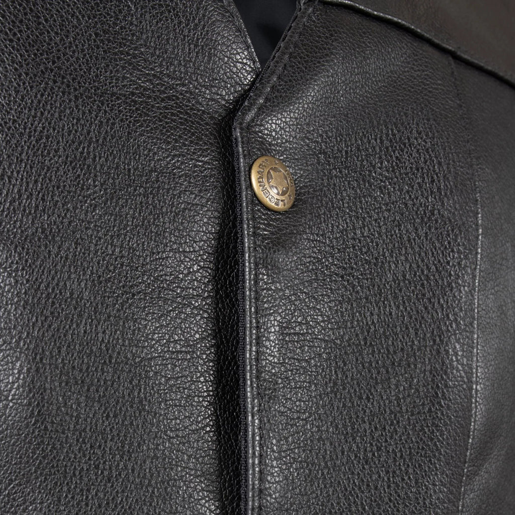 Legendary Dixon Men's Leather Motorcycle Vest