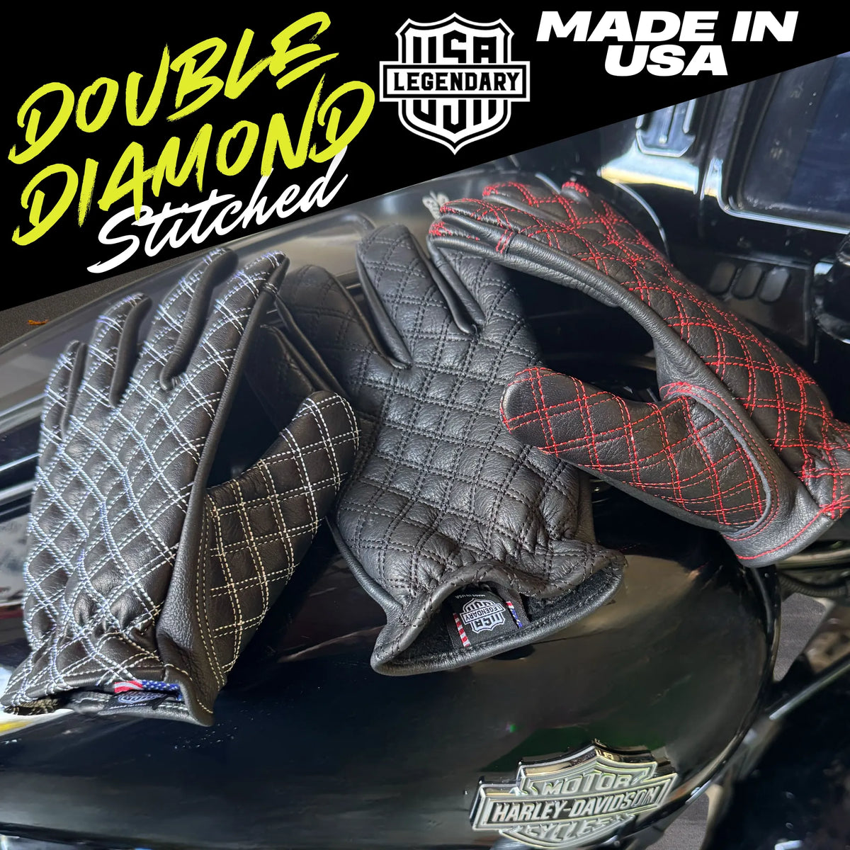 Double-Diamond Touchscreen Gloves