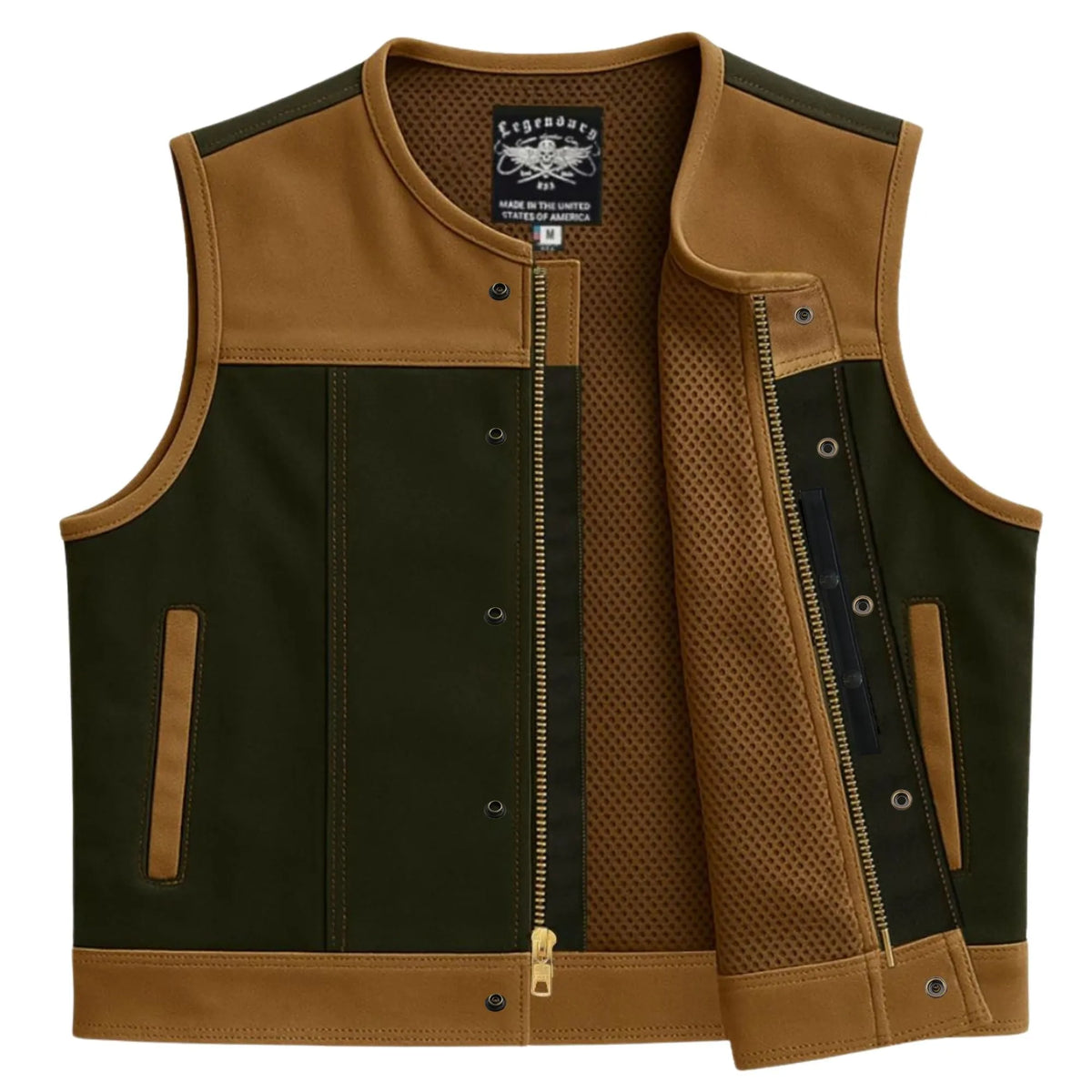 Legendary LowLife NCP Canvas & Leather Vest — Tobacco