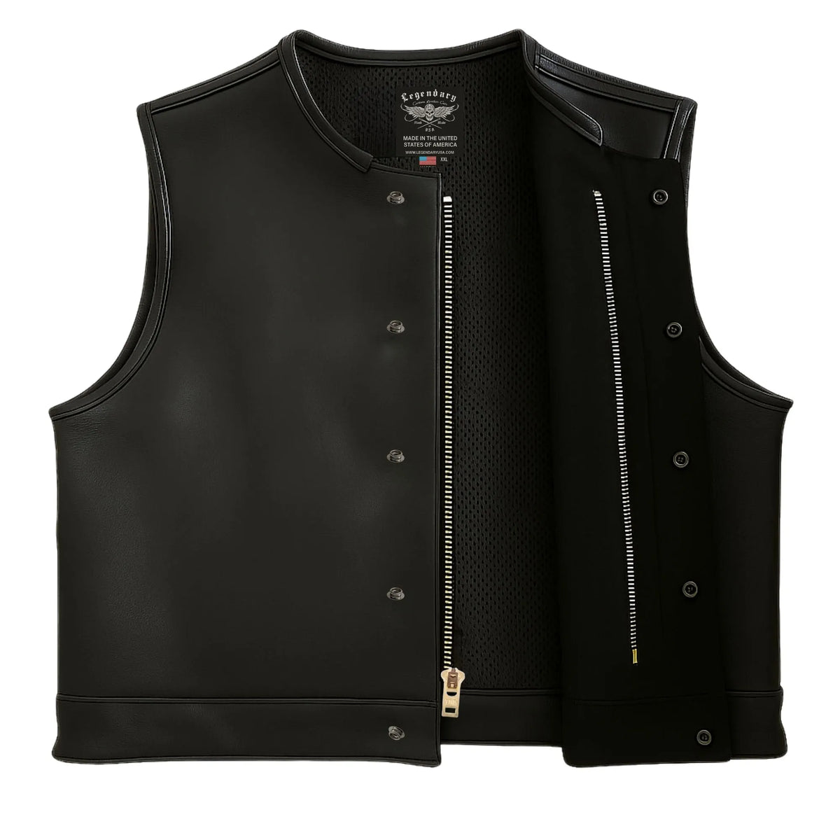 Legendary LowLife NOP Black Leather Club Vest