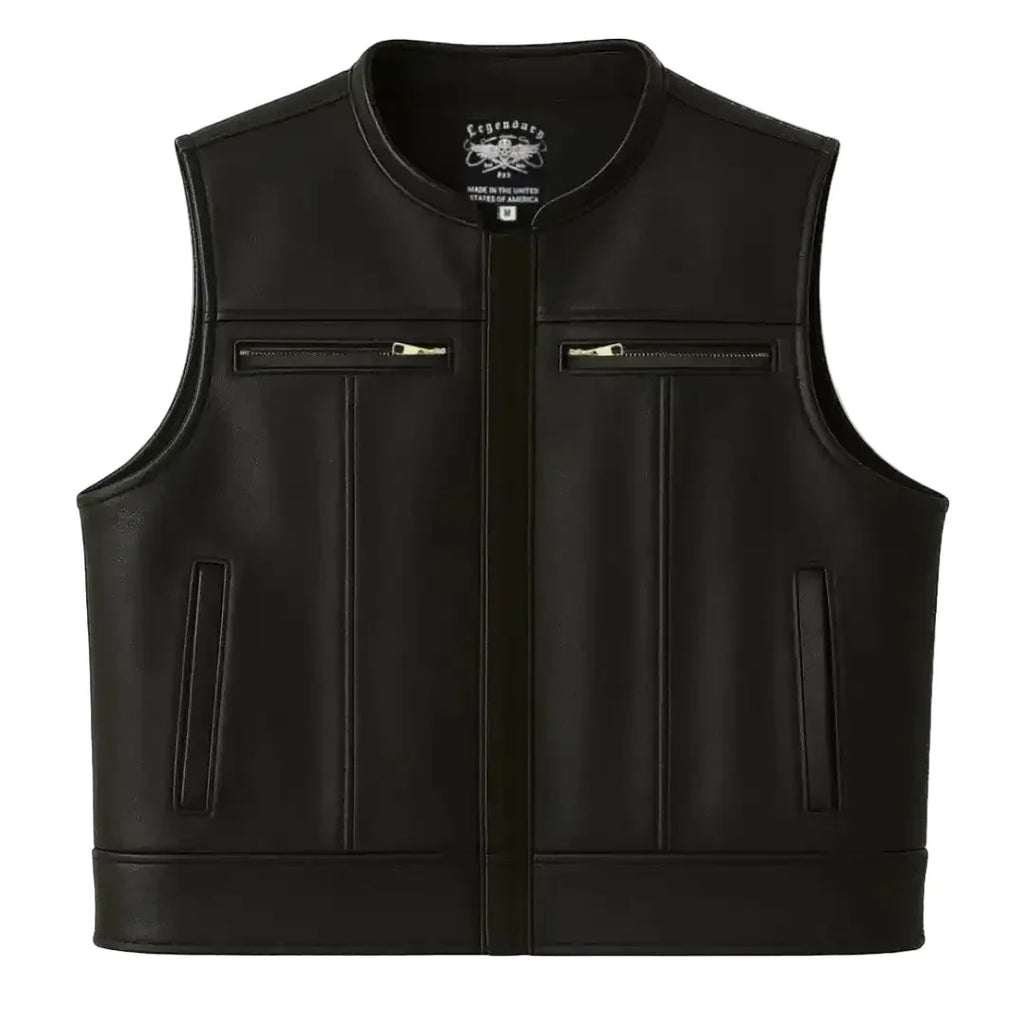 Legendary Lowlife Z Black Leather Club Vest