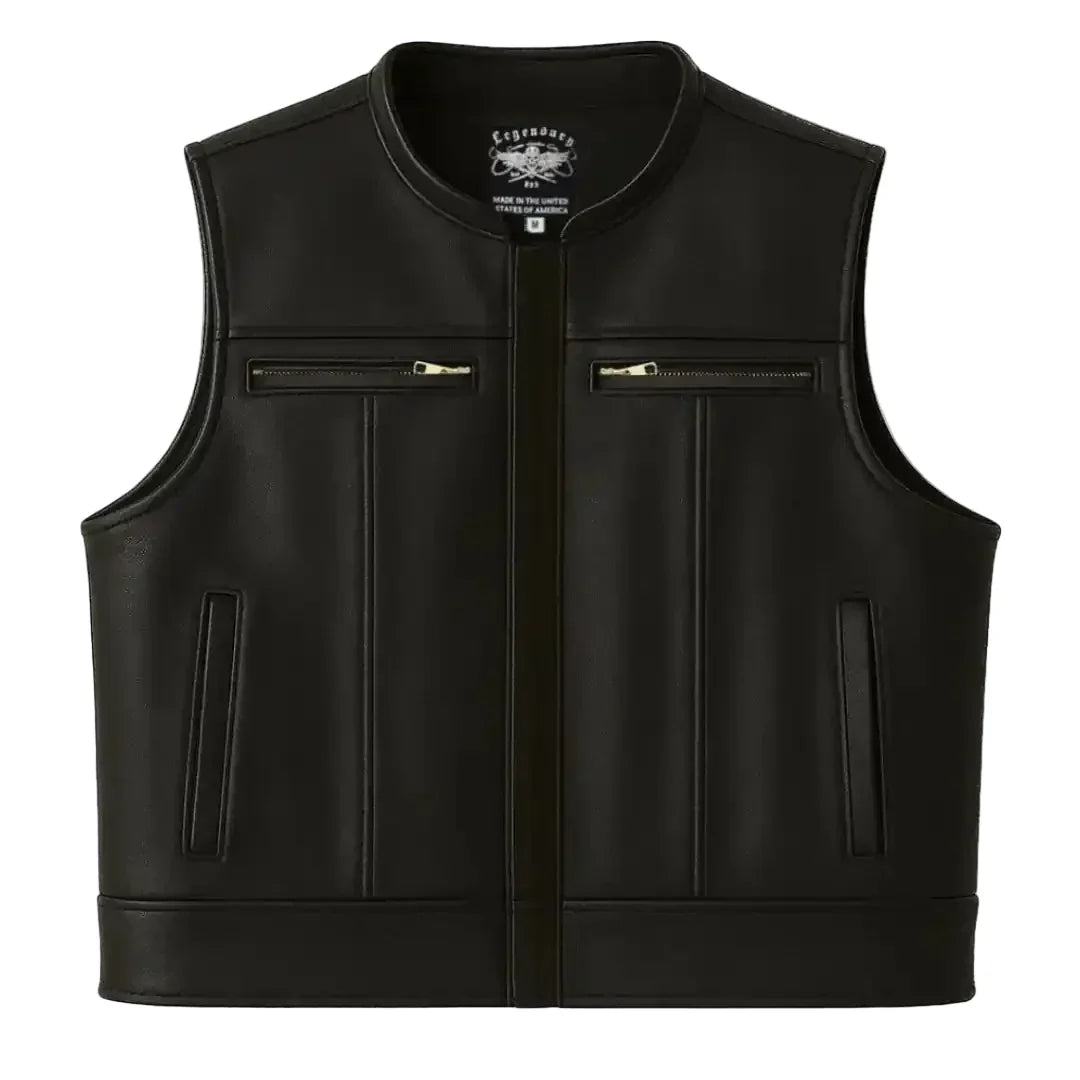 Legendary Lowlife Z Black Leather Club Vest