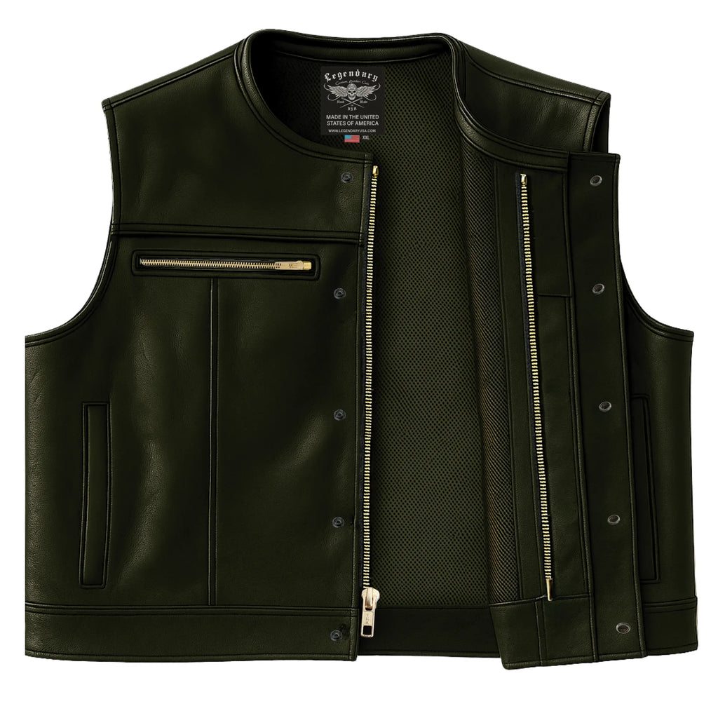Legendary Lowlife Z Black Leather Club Vest