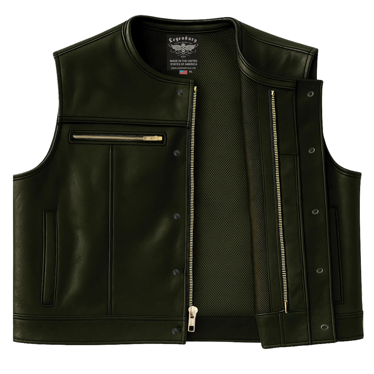 Legendary Lowlife Z Black Leather Club Vest