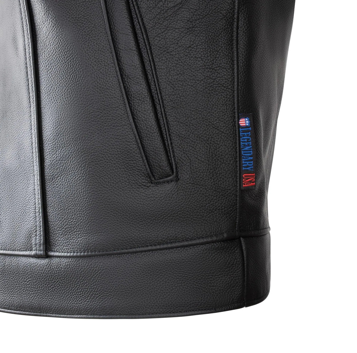 Legendary Outlaw Men's Leather Motorcycle Vest