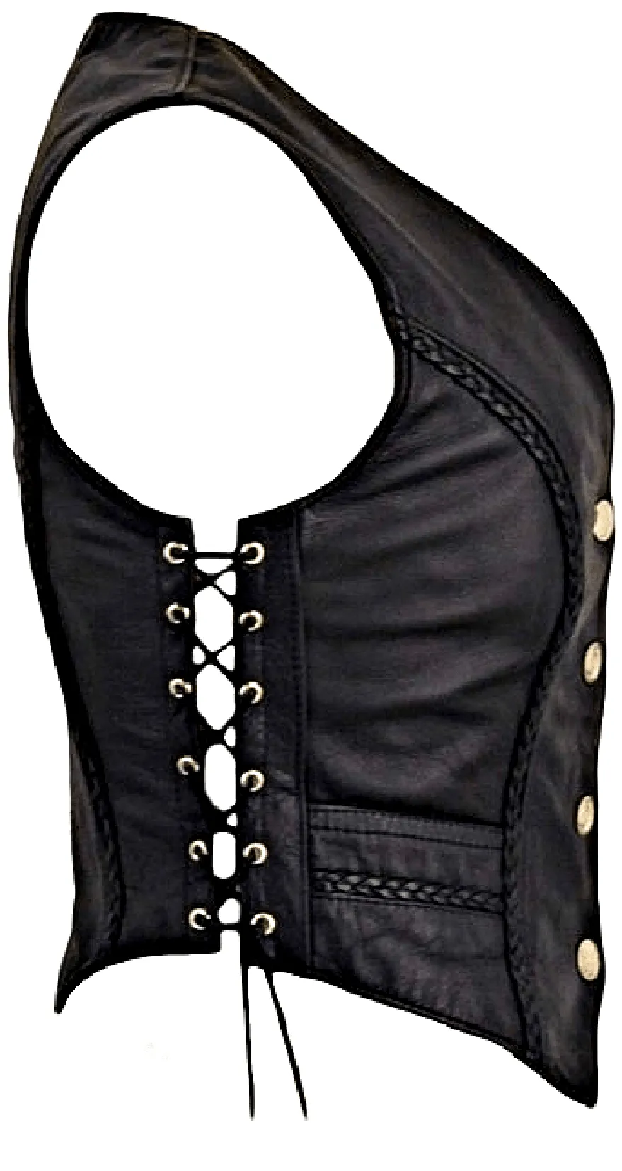 Legendary Vikla Chikla Women's Braided Leather Vest