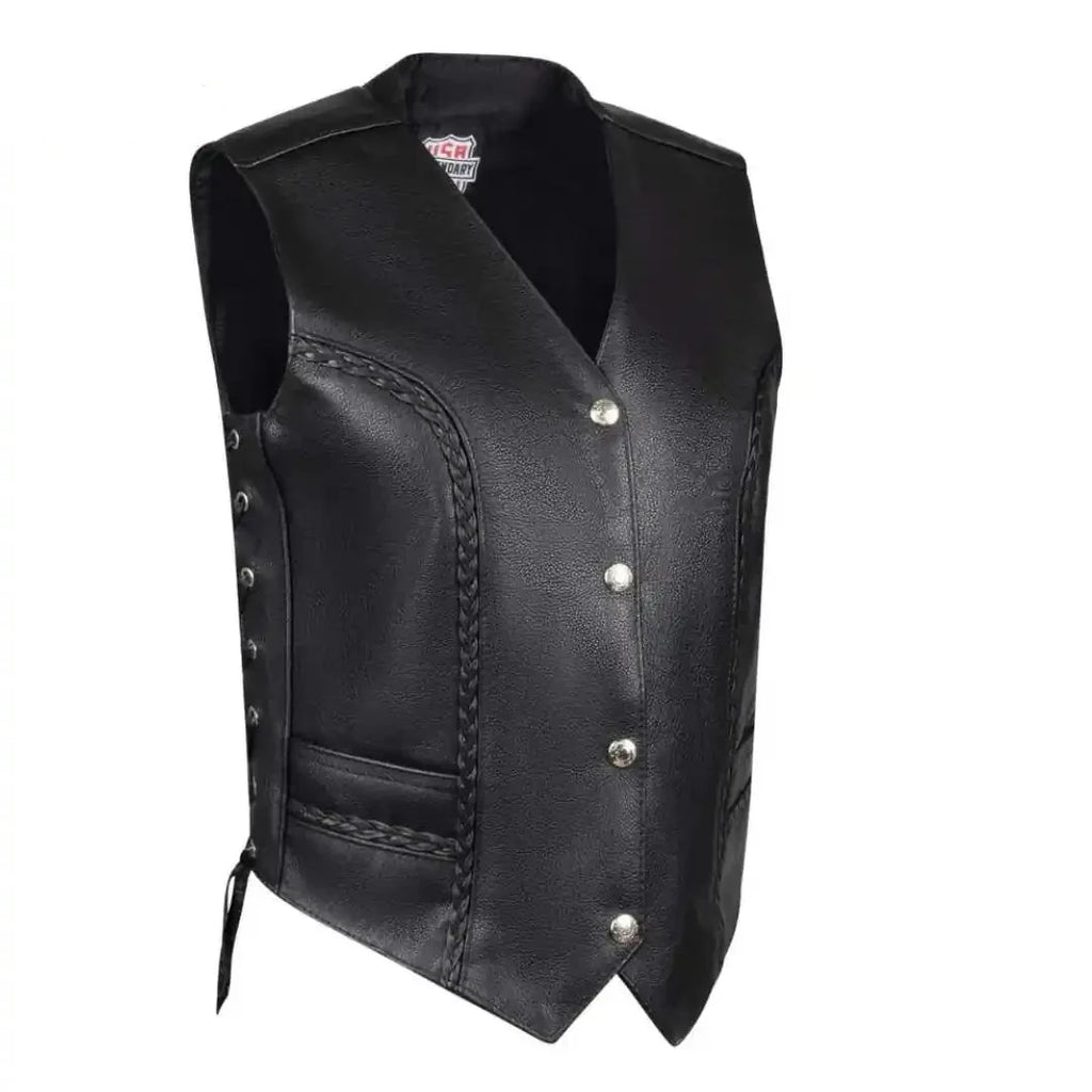 Legendary Women's Braided Leather Vest
