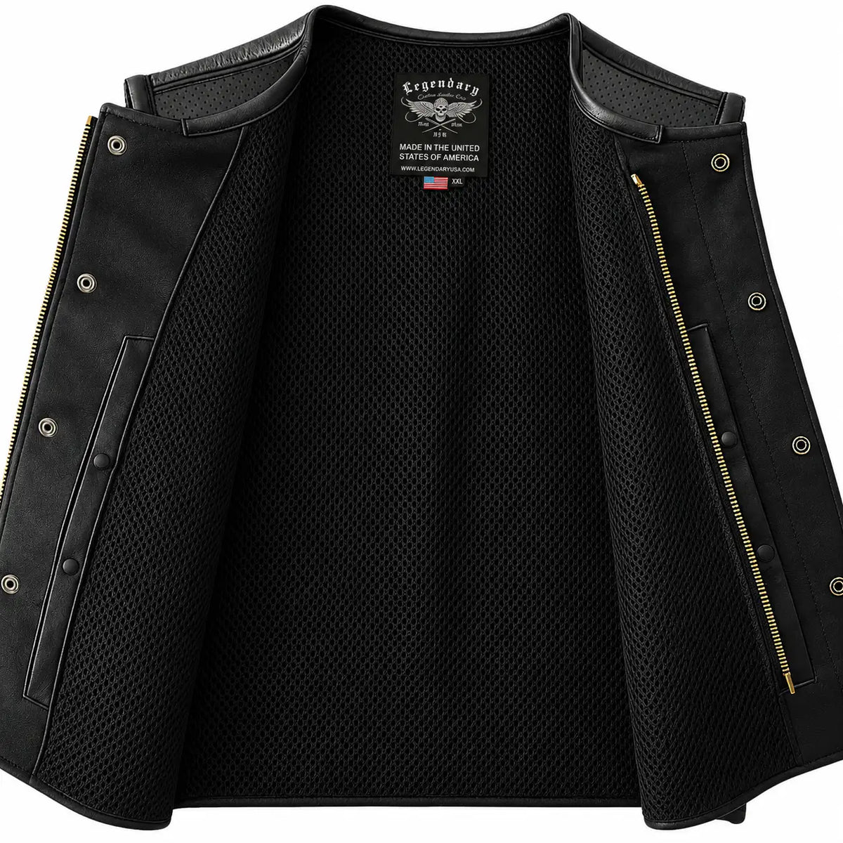 Legendary LowLife Z Perforated Black Leather Vest