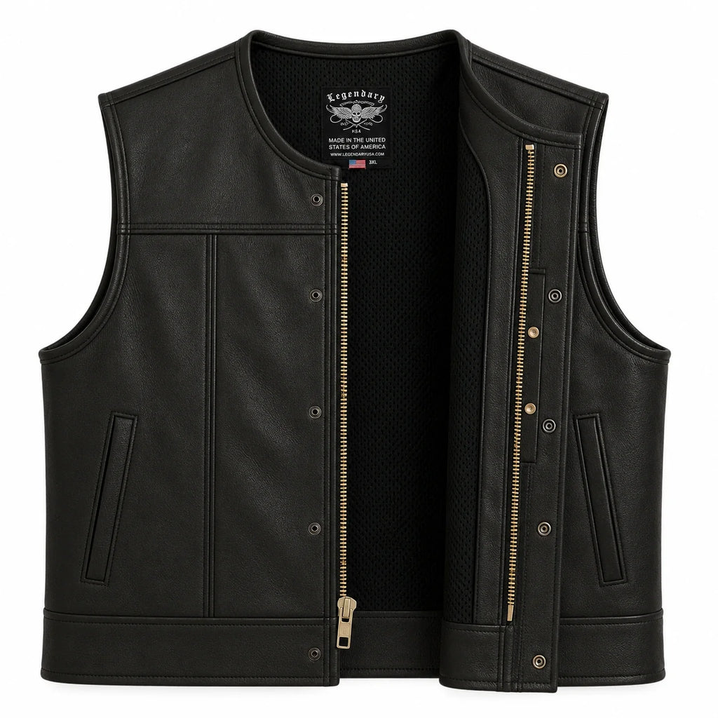 Legendary Lowlife NCP Black Leather Club Vest