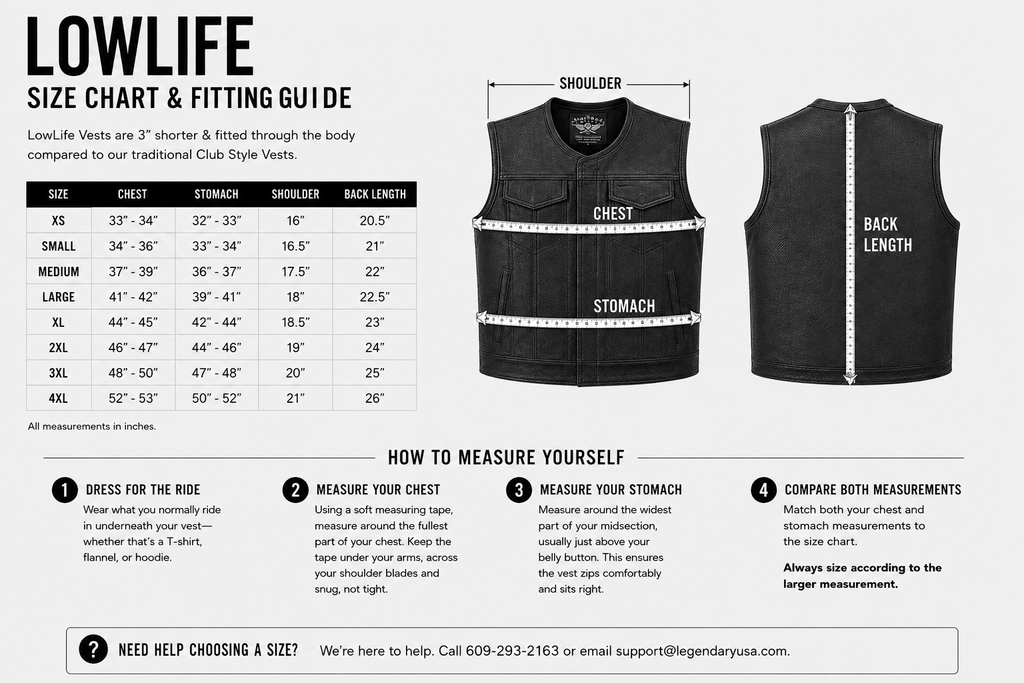 Legendary LowLife NCP Perforated Leather Club Vest