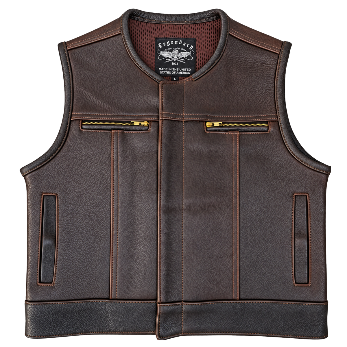 Legendary Lowlife Z Dark Chocolate Leather Vest